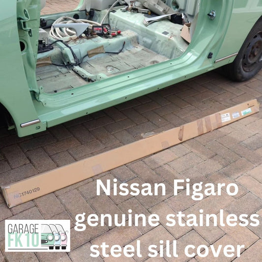 Nissan figaro genuine lower stainless steel sill cover